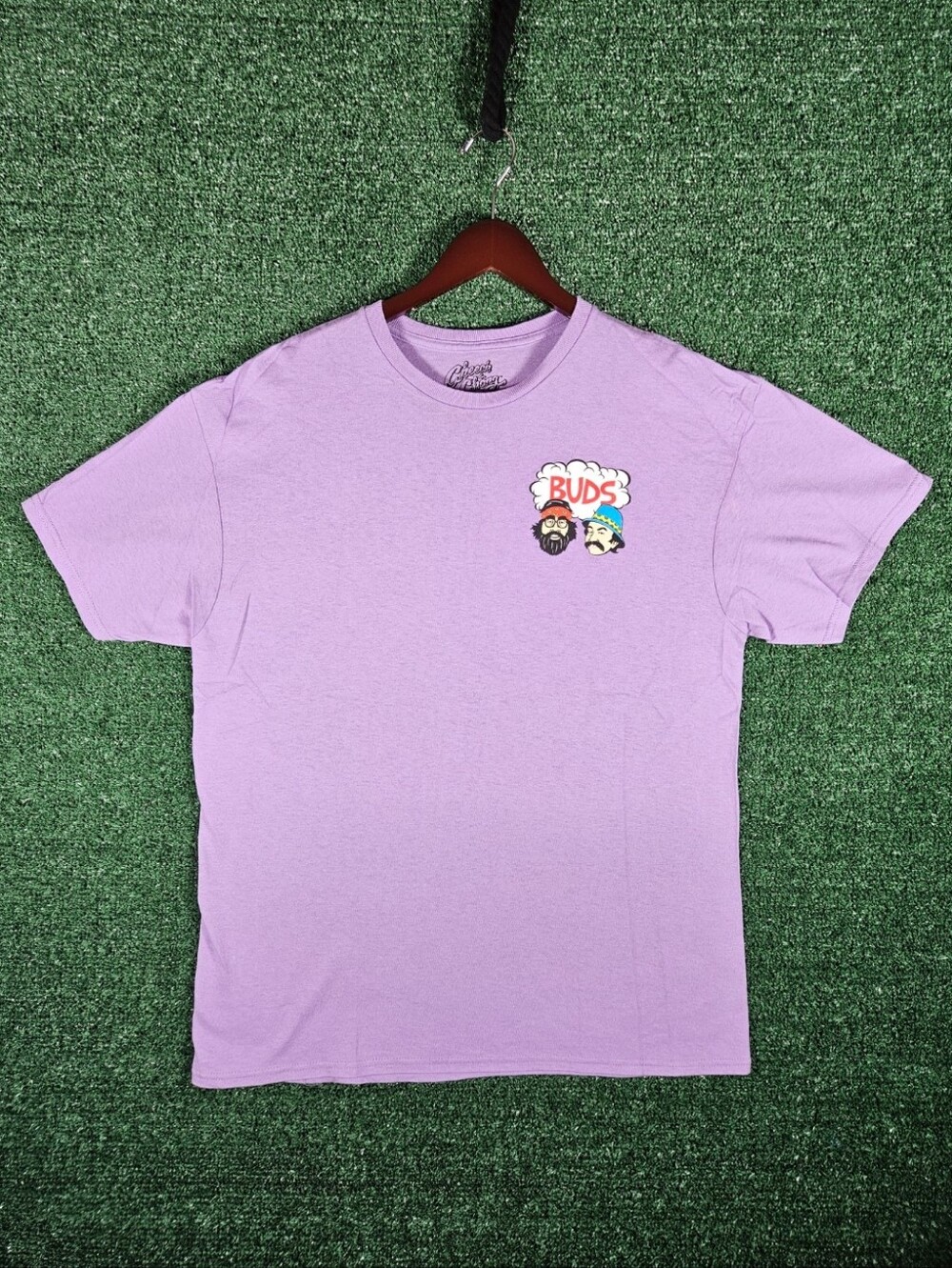 Cheech & Chong 'Buds' Graphic Tee / Mens Size Medium / Color - Lilac